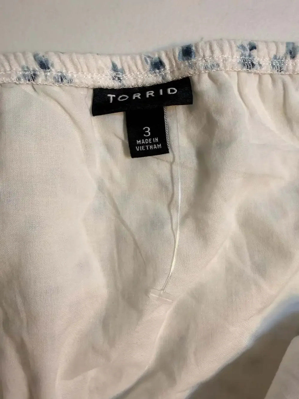 Torrid Smocked Button Down Midi Dress in Blue Floral Gauze - Picture 4 of 7